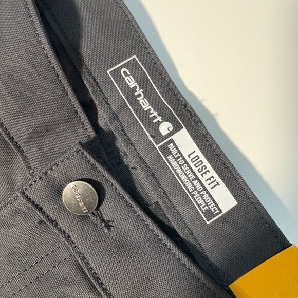 Carhartt Womens Loose Fit Canvas Work Shorts Size 16 Gray - Picture 3 of 5